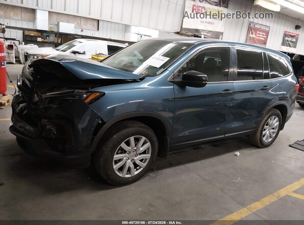 5FNYF5H11KB036280 2019 HONDA PILOT Green წინა მარცხენა ხედი სამი მეოთხედიდან