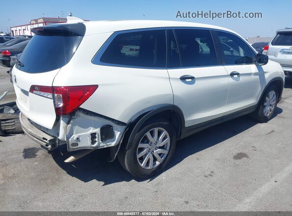 5FNYF5H15KB020485 2019 HONDA PILOT Белый Задняя правая четверть