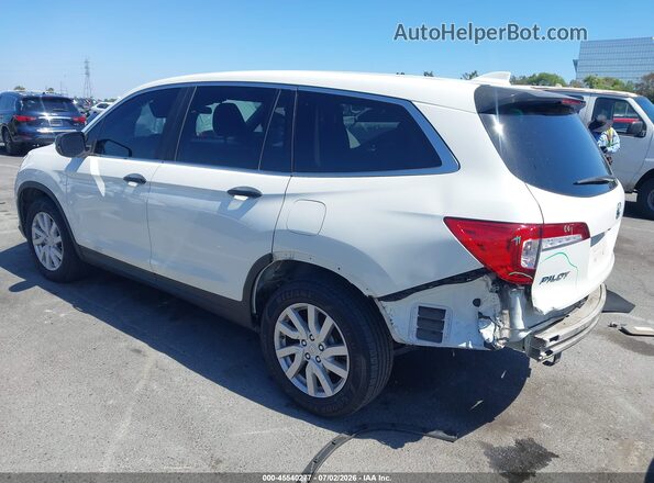 5FNYF5H15KB020485 2019 HONDA PILOT Белый Задняя левая четверть