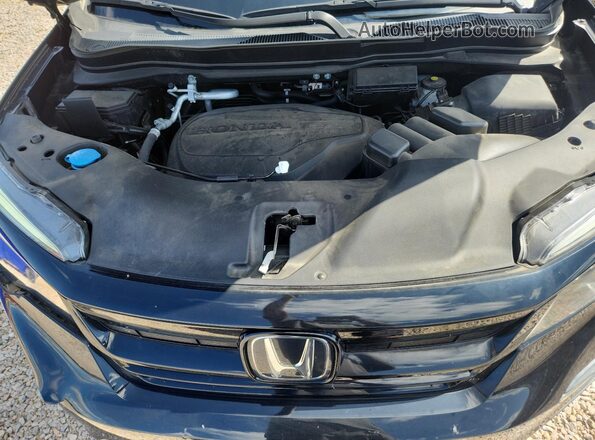 5FNYF5H22NB021834 2022 HONDA PILOT Black Vista del compartimento del motor