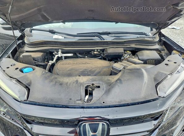 5FNYF5H24MB015113 2021 HONDA PILOT Black Vista del compartimento del motor