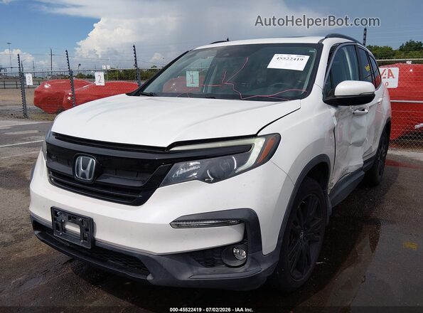 5FNYF5H29NB014265 2022 HONDA PILOT Белый Передняя левая четверть