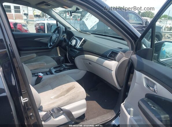 5FNYF5H31HB035611 2017 HONDA PILOT Black წინა სალონის ხედი