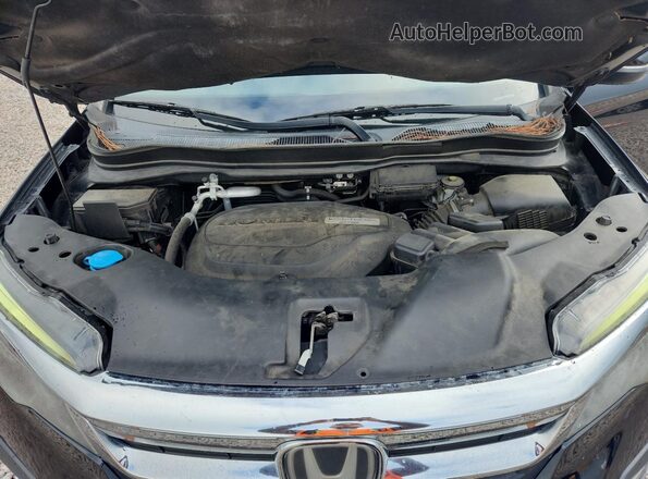 5FNYF5H32KB037391 2019 HONDA PILOT Black ძრავის განყოფილების ხედი
