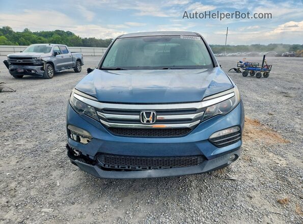 5FNYF5H34JB021207 2018 HONDA PILOT Blue Front view