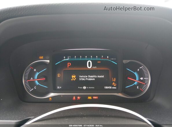 5FNYF5H34KB002769 2019 HONDA PILOT White Հետևի նստատեղերի տեսք
