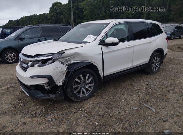 5FNYF5H34KB002769 2019 HONDA PILOT White Առջևի ձախ երեք քառորդ տեսարան