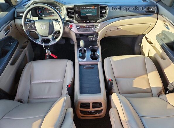 5FNYF5H50KB002897 2019 HONDA PILOT Burgundy Widok deski rozdzielczej