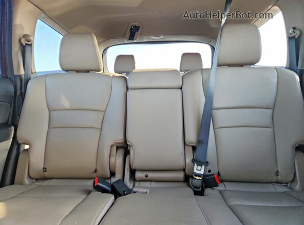 5FNYF5H50KB002897 2019 HONDA PILOT Burgundy Widok tylnych siedzeń