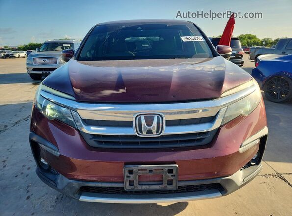 5FNYF5H50KB002897 2019 HONDA PILOT Burgundy Widok z przodu