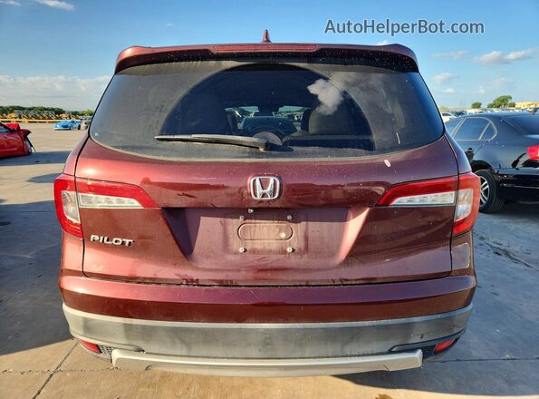 5FNYF5H50KB002897 2019 HONDA PILOT Burgundy Widok z tyłu