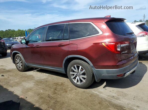 5FNYF5H51KB045581 2019 HONDA PILOT Burgundy Rear left