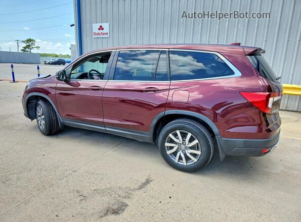 5FNYF5H52KB017787 2019 HONDA PILOT Burgundy უკანა მარცხენა
