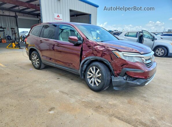 5FNYF5H52KB017787 2019 HONDA PILOT Burgundy წინა მარჯვენა