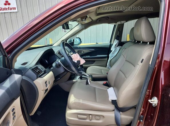 5FNYF5H52KB017787 2019 HONDA PILOT Burgundy წინა სალონის ხედი