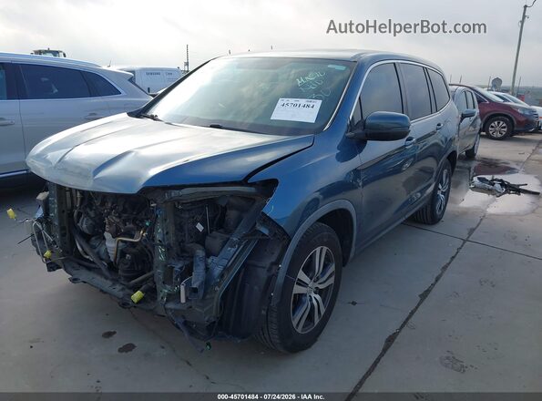 5FNYF5H54JB030300 2018 HONDA PILOT Turquoise Front left