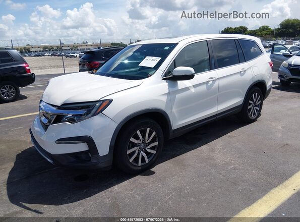 5FNYF5H58KB037798 2019 HONDA PILOT Белый Передняя левая четверть
