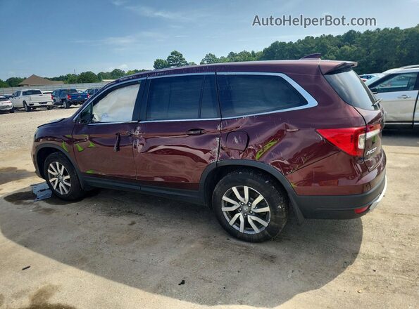 5FNYF5H59MB043130 2021 HONDA PILOT Burgundy Trasero izquierdo