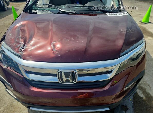 5FNYF5H59MB043130 2021 HONDA PILOT Burgundy Vista del compartimento del motor