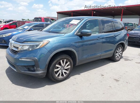 5FNYF5H5XKB027368 2019 HONDA PILOT Light Blue Front left