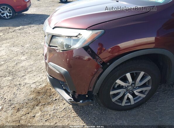 5FNYF5H5XMB017958 2021 HONDA PILOT Burgundy Вид спереду