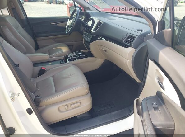 5FNYF5H65KB008753 2019 HONDA PILOT White Widok wnętrza z przodu