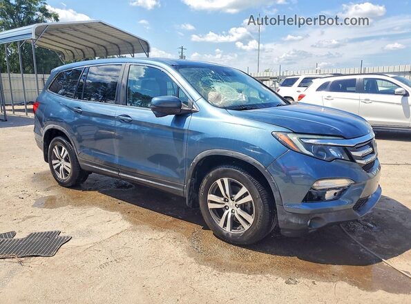 5FNYF5H6XJB005457 2018 HONDA PILOT Blue Front right
