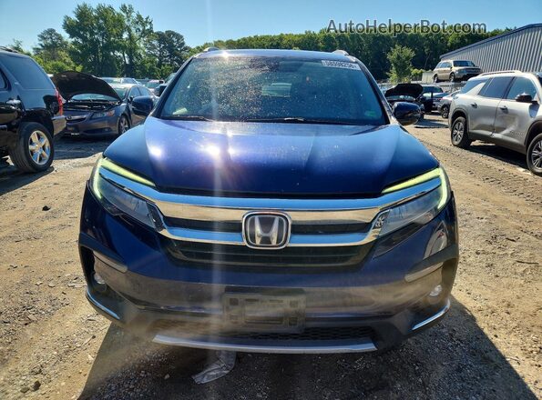 5FNYF5H90KB043646 2019 HONDA PILOT Blue Front view