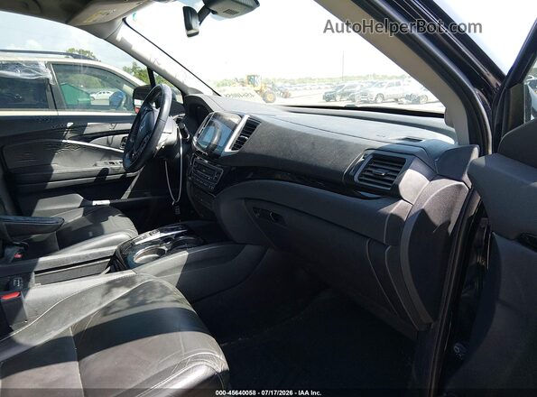 5FNYF5H91HB037119 2017 HONDA PILOT Black Widok wnętrza z przodu