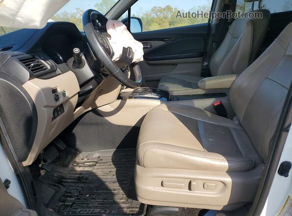 5FNYF5H91JB022609 2018 HONDA PILOT White Widok wnętrza z przodu