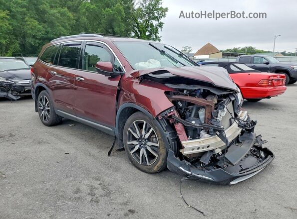 5FNYF6H02NB005525 2022 HONDA PILOT Burgundy წინა მარჯვენა