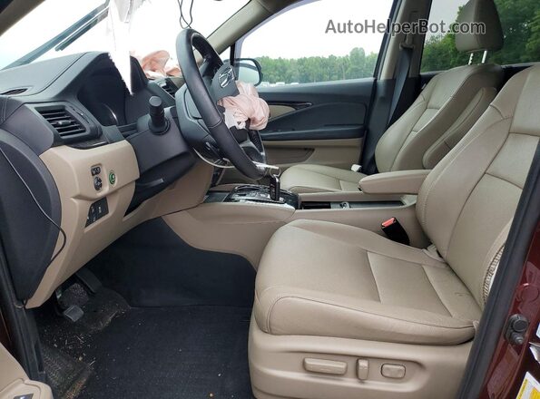 5FNYF6H02NB005525 2022 HONDA PILOT Burgundy წინა სალონის ხედი