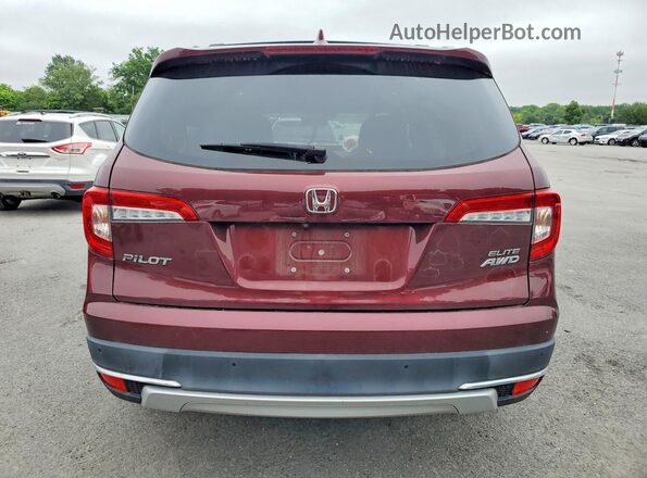 5FNYF6H02NB005525 2022 HONDA PILOT Burgundy უკანა ხედი