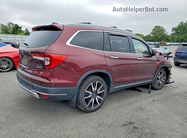 5FNYF6H02NB005525 2022 HONDA PILOT Burgundy უკანა მარჯვენა