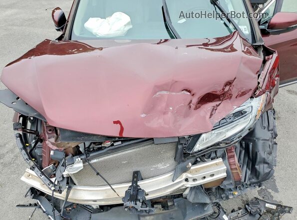 5FNYF6H02NB005525 2022 HONDA PILOT Burgundy ძრავის განყოფილების ხედი