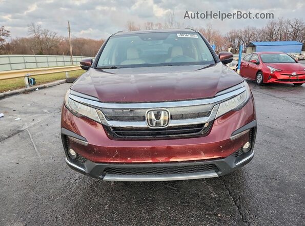 5FNYF6H02NB026438 2022 HONDA PILOT Red Widok z przodu