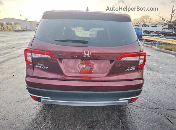 5FNYF6H02NB026438 2022 HONDA PILOT Red Widok z tyłu