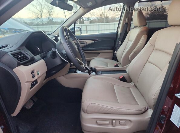 5FNYF6H02NB026438 2022 HONDA PILOT Red Widok wnętrza z przodu