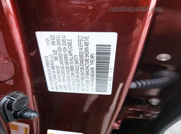 5FNYF6H02NB026438 2022 HONDA PILOT Red Widok wnętrza 360 stopni