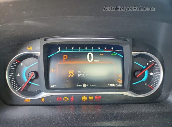 5FNYF6H04KB082702 2019 HONDA PILOT White Widok zestawu wskaźników