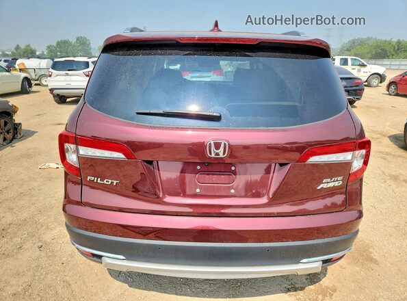 5FNYF6H07KB092835 2019 HONDA PILOT Burgundy Widok z tyłu
