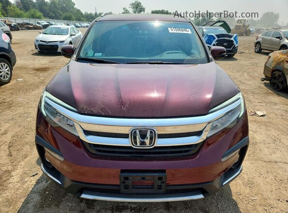 5FNYF6H07KB092835 2019 HONDA PILOT Burgundy Widok z przodu