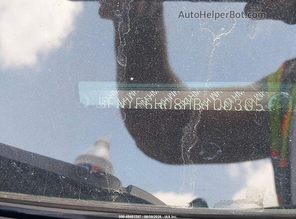 5FNYF6H08HB100305 2017 HONDA PILOT Черный Вид подкапотного пространства