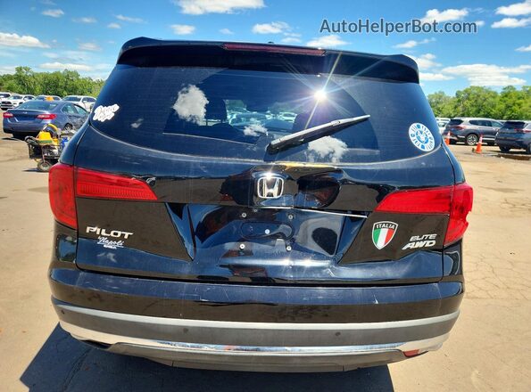 5FNYF6H0XHB068375 2017 HONDA PILOT Black Rear view