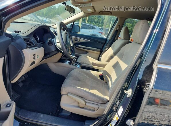 5FNYF6H14GB093327 2016 HONDA PILOT Черный Вид салона спереди