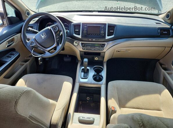5FNYF6H14GB093327 2016 HONDA PILOT Черный Вид панели приборов