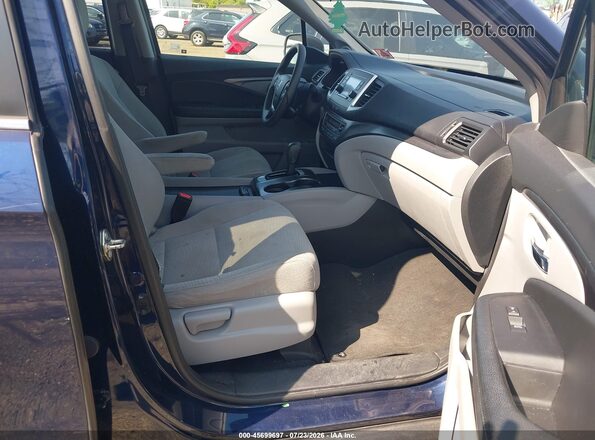 5FNYF6H14HB053539 2017 HONDA PILOT Blue Widok wnętrza z przodu
