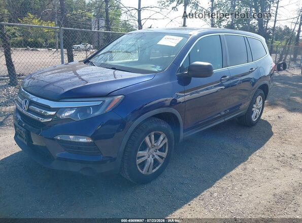 5FNYF6H14HB053539 2017 HONDA PILOT Blue Przód lewy