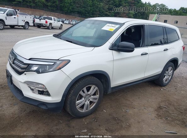 5FNYF6H14JB051926 2018 HONDA PILOT White Vista tres cuartos delantera izquierda
