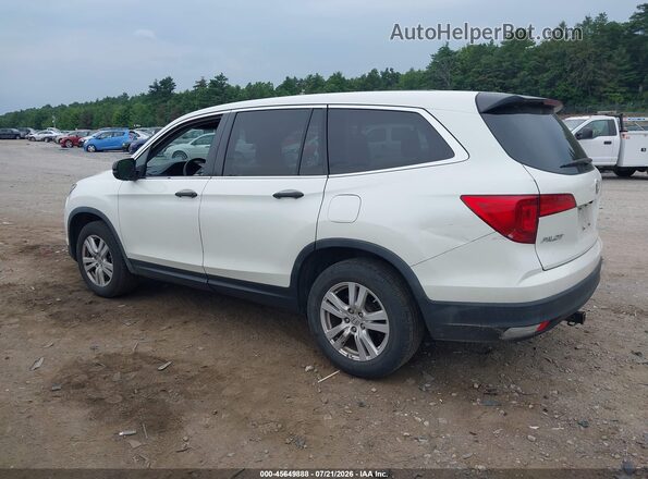 5FNYF6H14JB051926 2018 HONDA PILOT White Trasero izquierdo